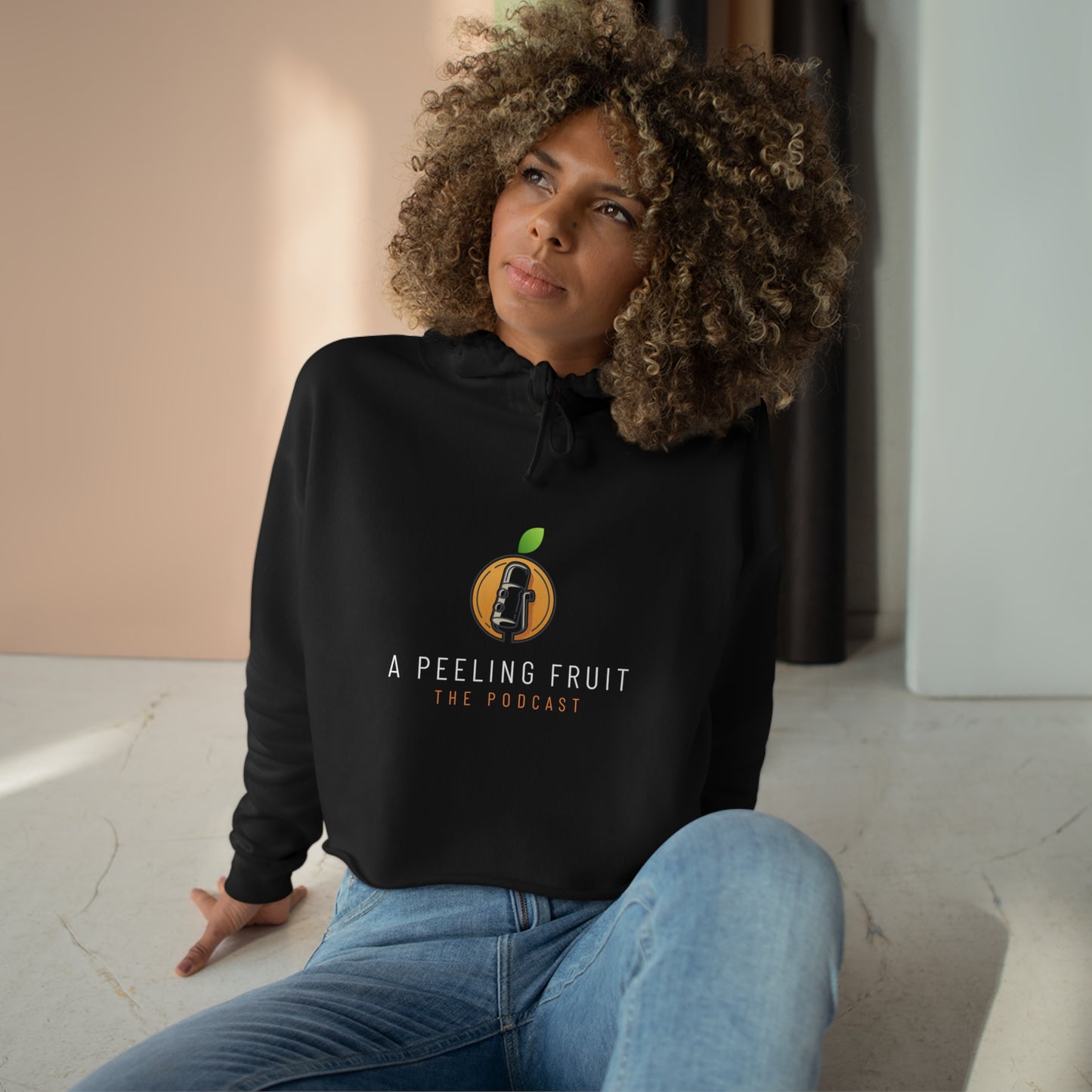 A Peeling Fruit Podcast Women's Crop Hoodie