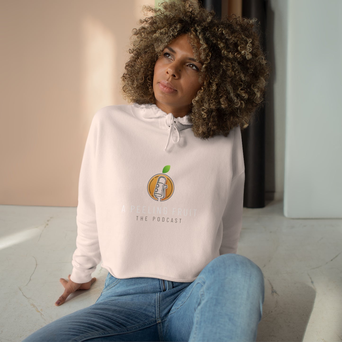 A Peeling Fruit Podcast Women's Crop Hoodie