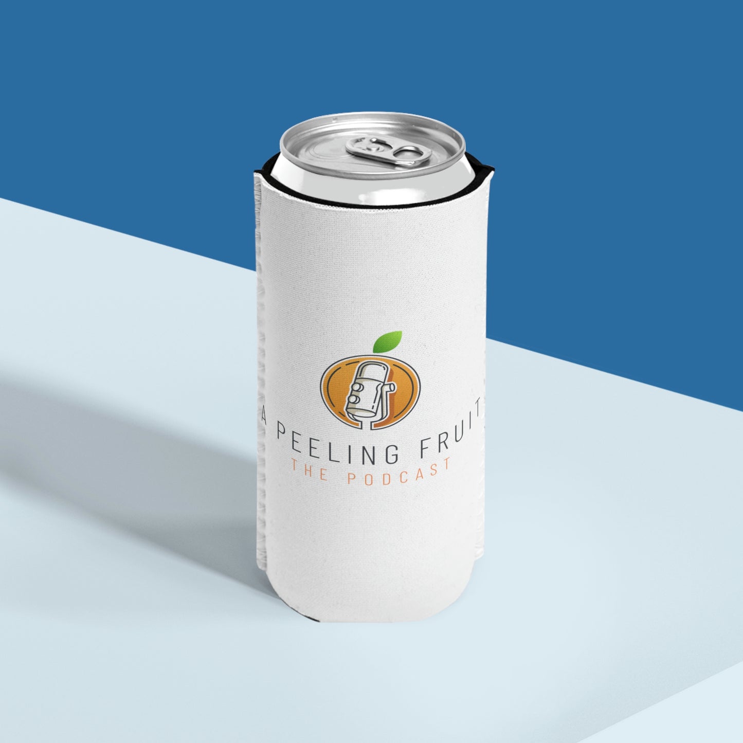 A Peeling Fruit Podcast Slim Can Cooler