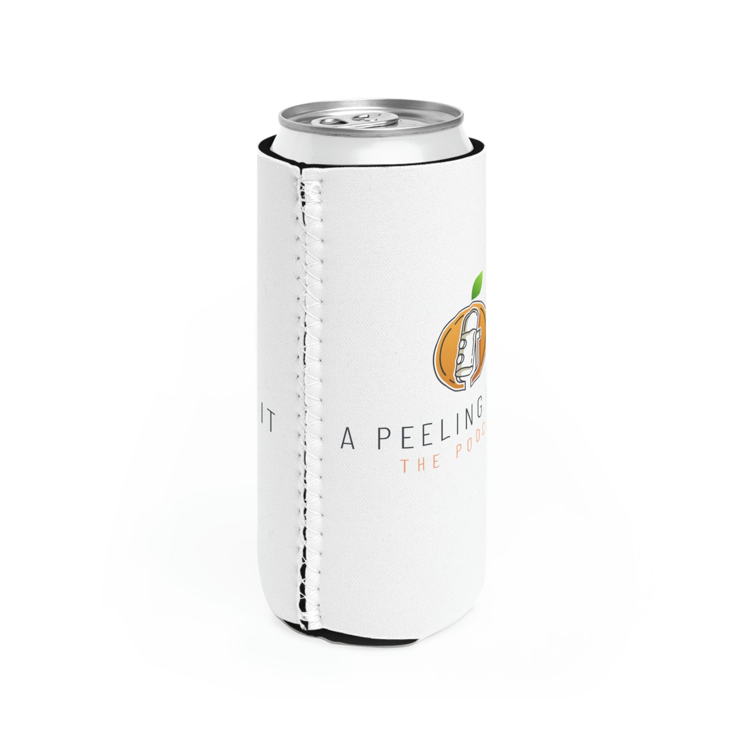 A Peeling Fruit Podcast Slim Can Cooler