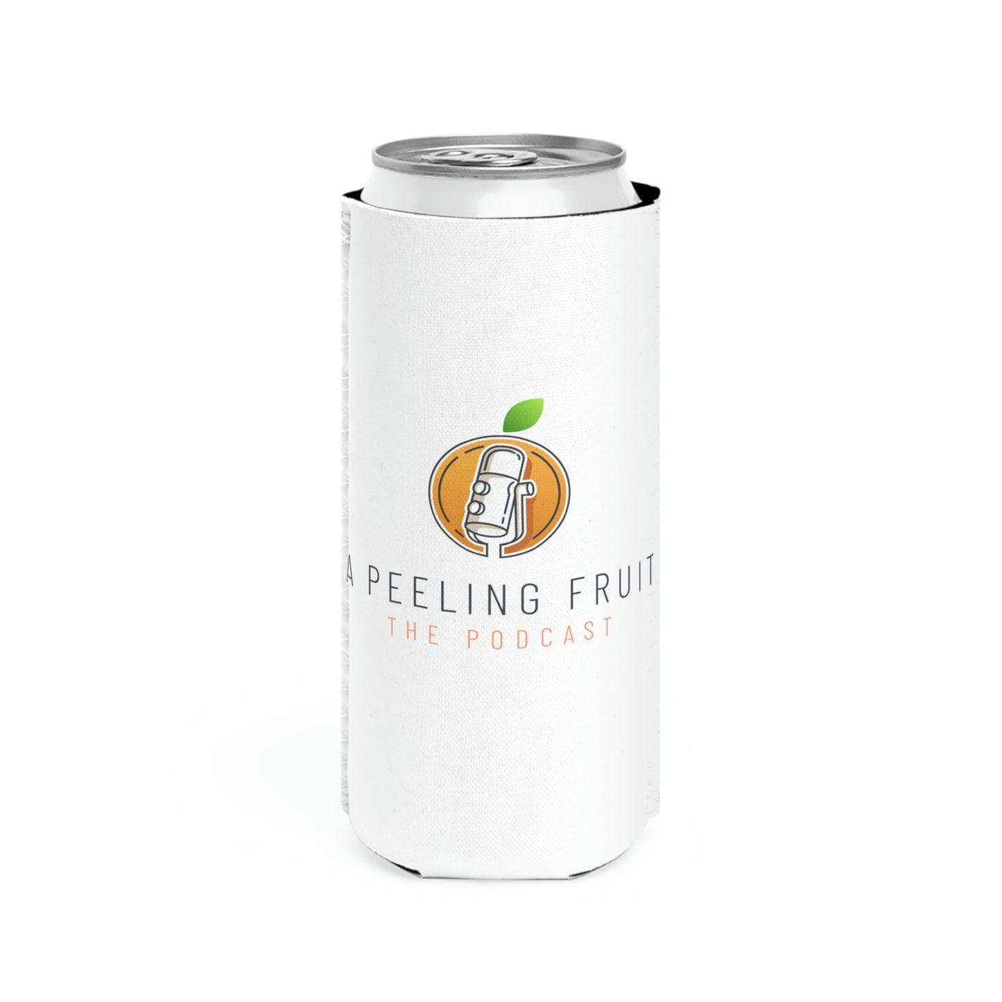 A Peeling Fruit Podcast Slim Can Cooler